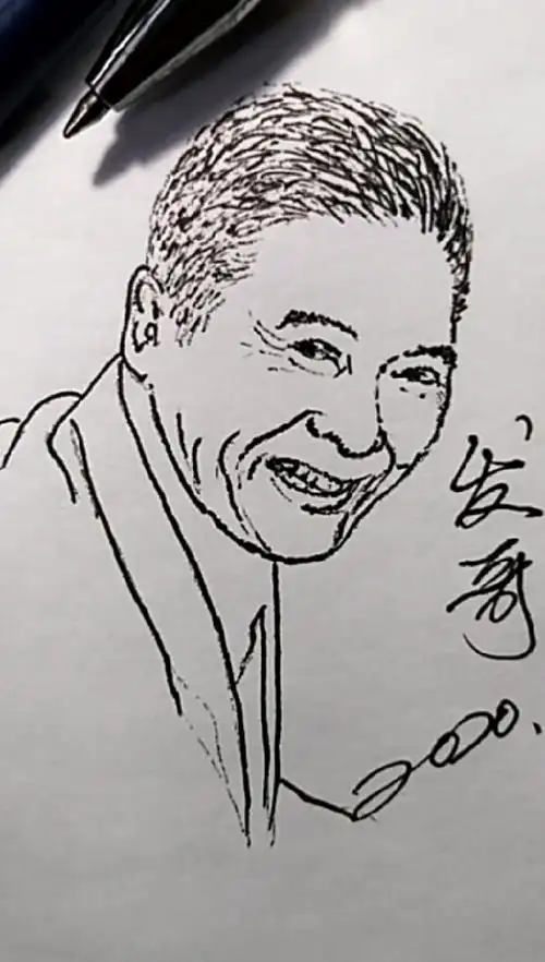 大瘦金与小人画微笑的发哥