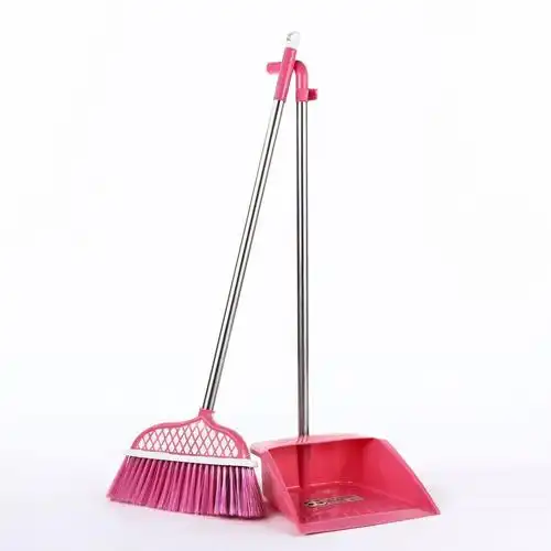 厂家直销 不锈钢杆扫把簸箕套装 塑料扫帚畚斗组合 扫把厂家