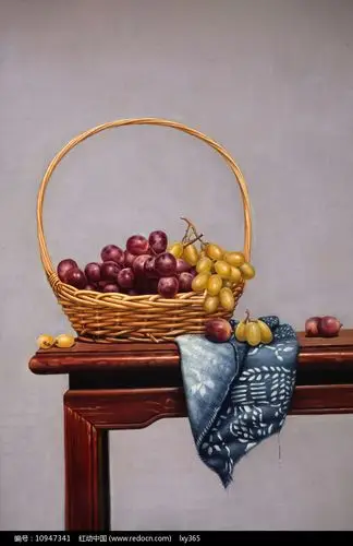 静物水果篮子玄关装饰画