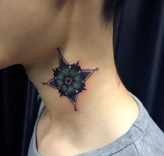 男生颈部纹身图集让你成为人海里的焦点6