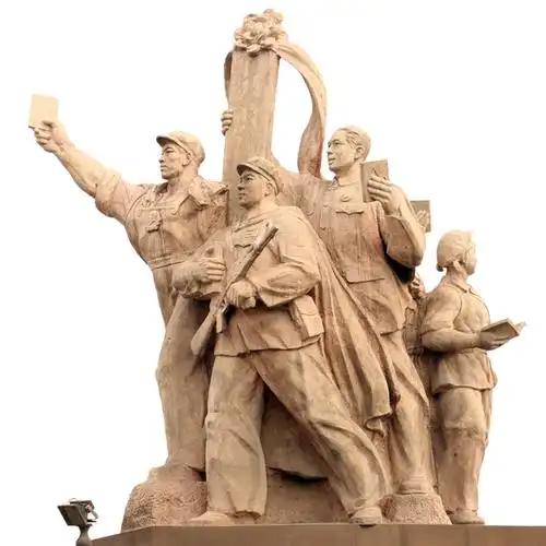 雕塑定制铸铜八路军红军战士抗战情景雕像玻璃钢摆件