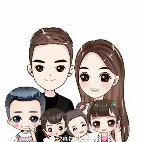 一家六口简笔画一家六口简笔画又漂亮又简单