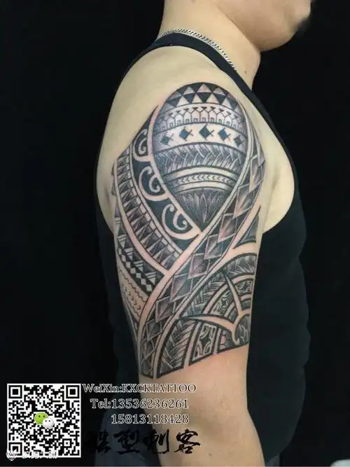 大臂图腾_纹身图案手稿图片_李珠清的纹身作品集