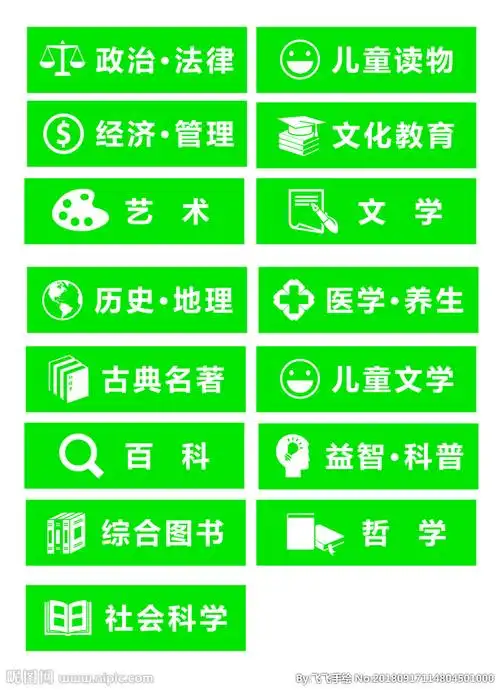 图书馆分类标签设计图__其他_广告设计_设计图库_昵图网nipic.com