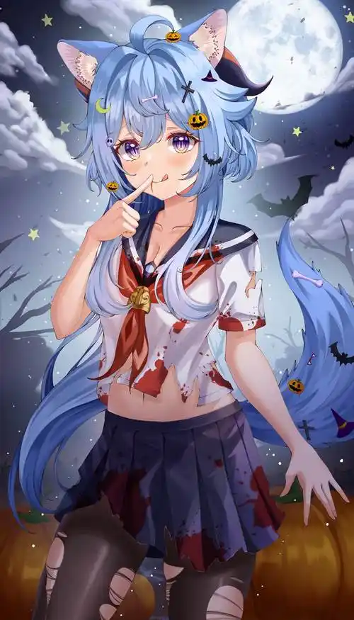 甘雨ハロウィン制服|siru的米哈游原神pixiv插画图片