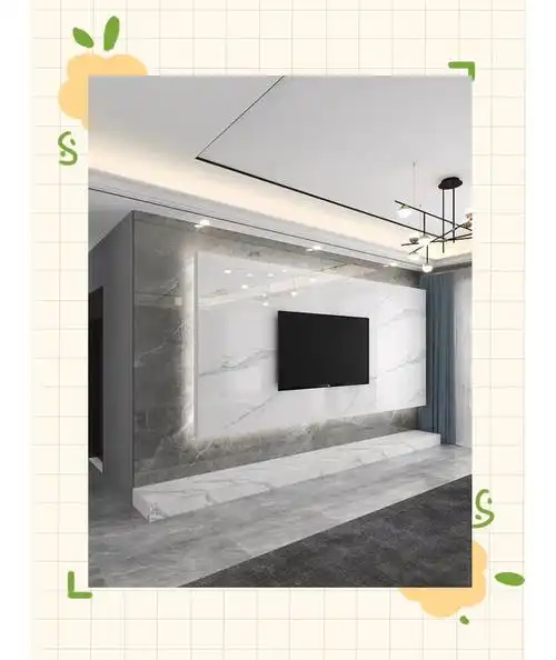 大理石悬空电视墙:高级感满满,安全又美观!