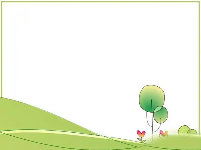 绿色卡通简洁ppt背景图片 详细介绍