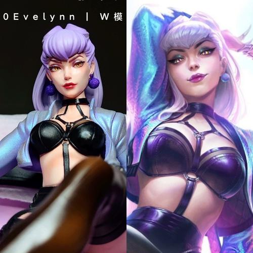 kda伊芙琳手办 英雄联盟 女团 gk白模成 evelynn痛苦之拥