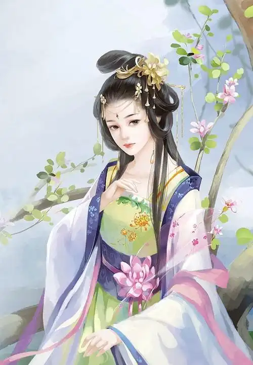 唯美手绘古装卡通美女图片,卡通画人物美少女手绘古装(手绘古装美女)