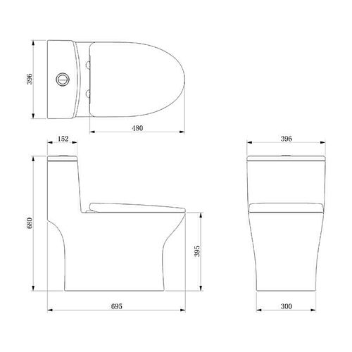 九牧(jomoo)家用马桶坐便器节水一级水效 虹吸式连体坐厕大尺寸座便器