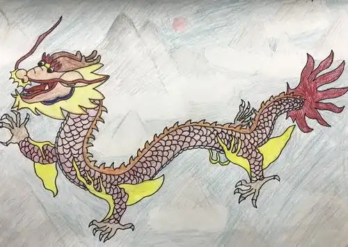 少儿书画作品-《龙》/儿童书画作品《龙》欣赏_中国少儿美术教育网
