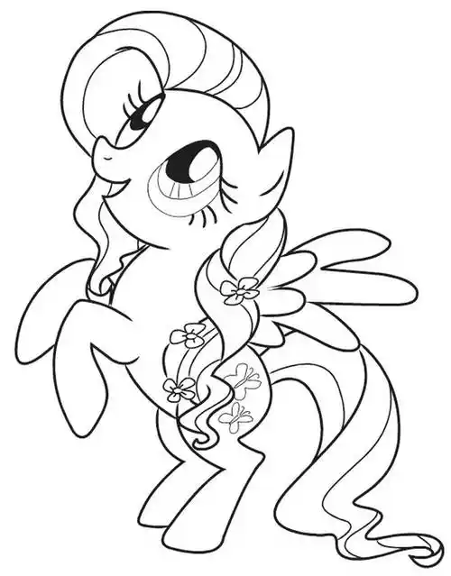 儿童涂色画公主涂色画打印大图