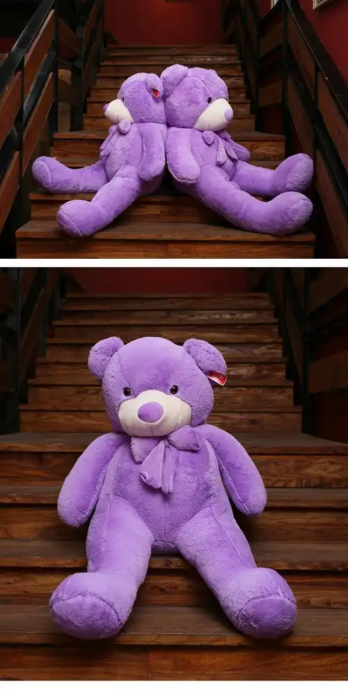 名创优品(miniso)泰迪熊毛绒玩偶紫色宜家商场同款大熊玩具大熊布