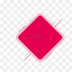 正方形图案创意蓝色蝴蝶图案图案小物荷花插图传统水墨印章插图简约