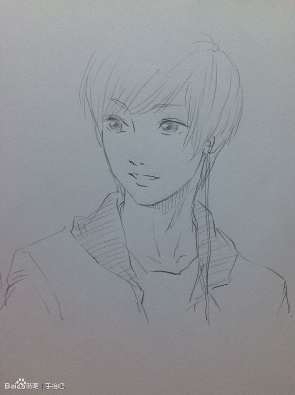 免费帮我把照片画成q版漫画型的或人物写实素描型的.如下图所示.